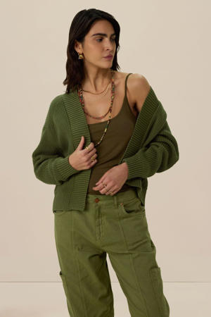 vest groen gebreid