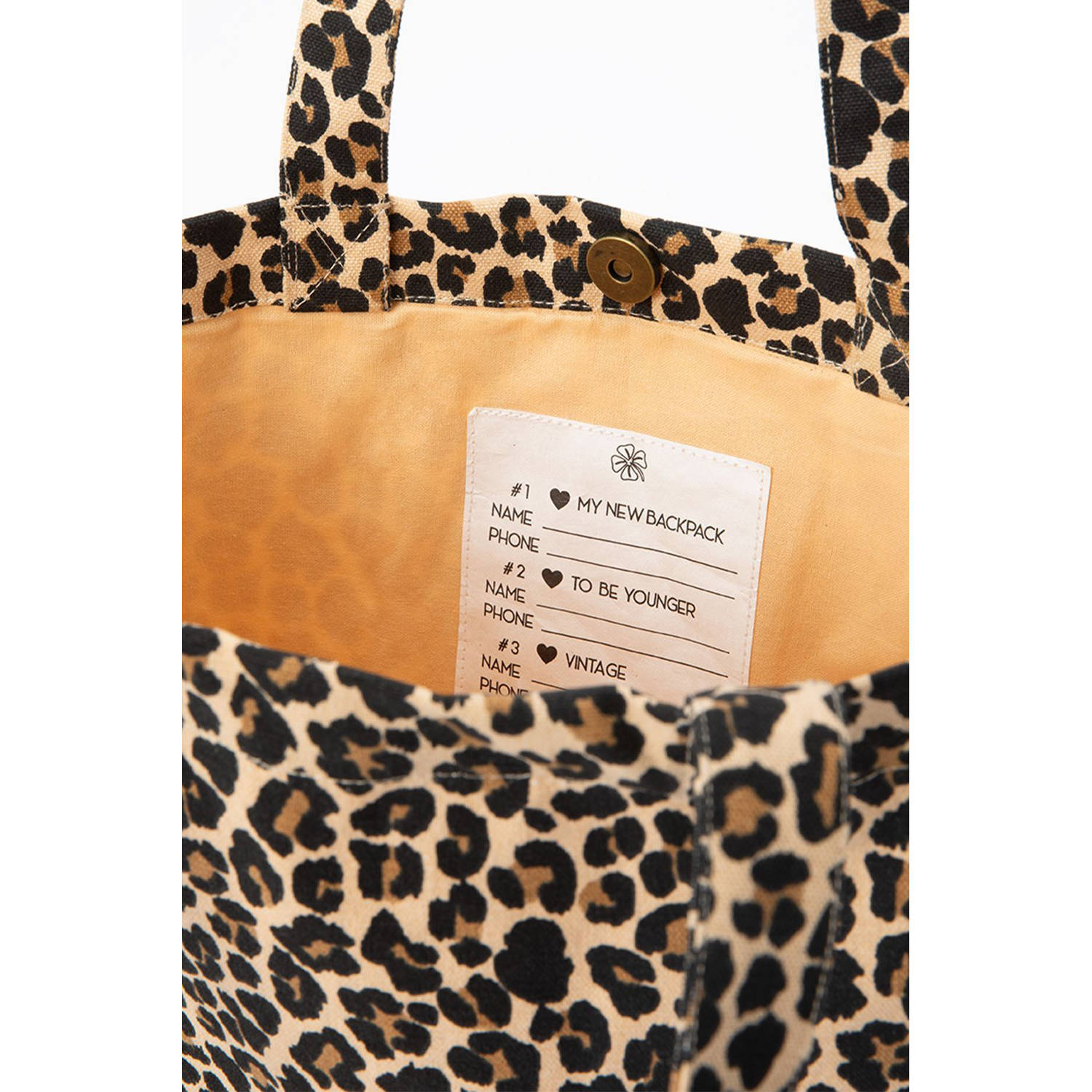 Sissy-Boy Canvas tas met luipaardprint
