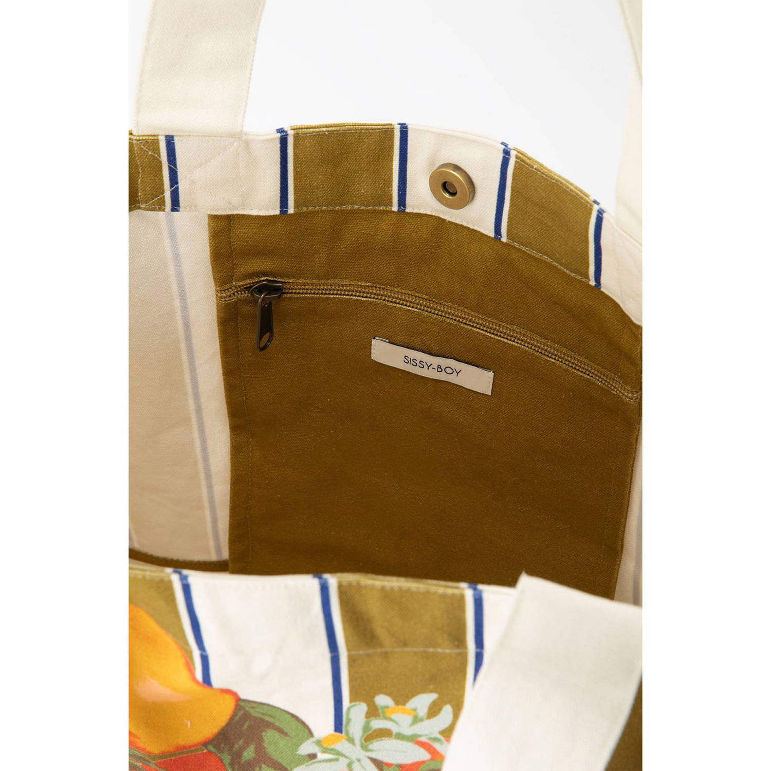 Sissy-Boy gestreepte shopper geel