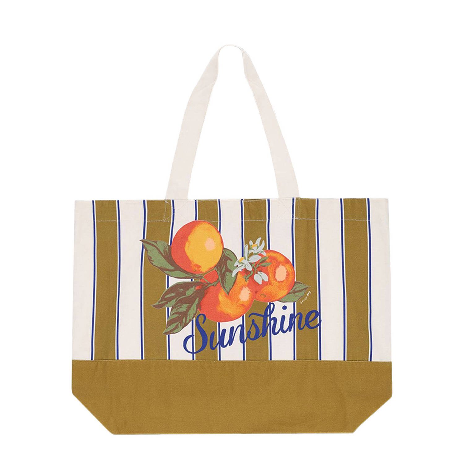 Sissy-Boy gestreepte shopper geel