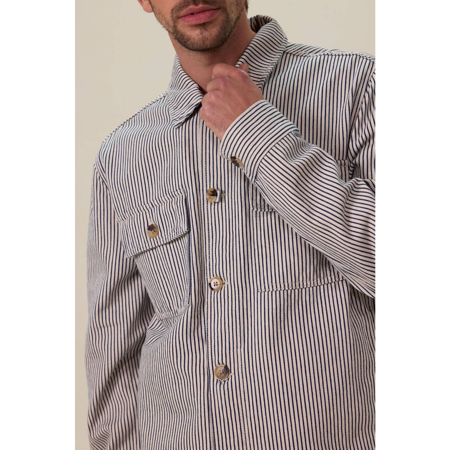 Sissy-Boy straight overshirt donkerblauw