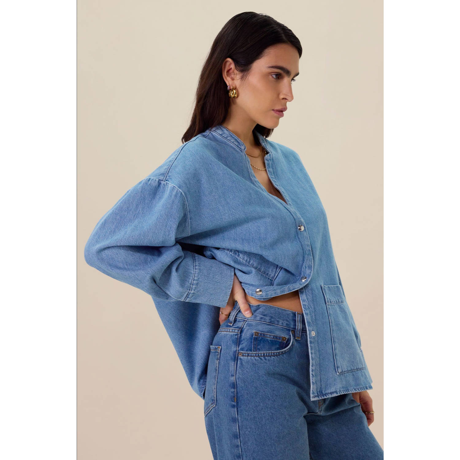 Sissy-Boy denim spijkerjas medium blue denim