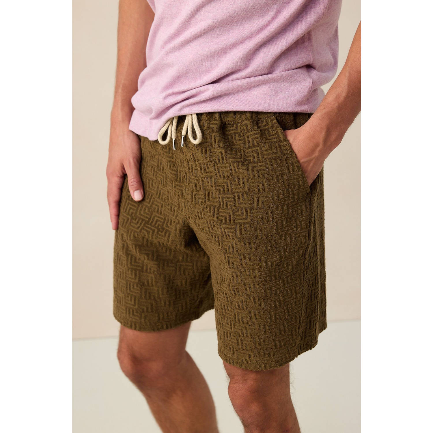 Sissy-Boy badstof regular casual short donkergroen