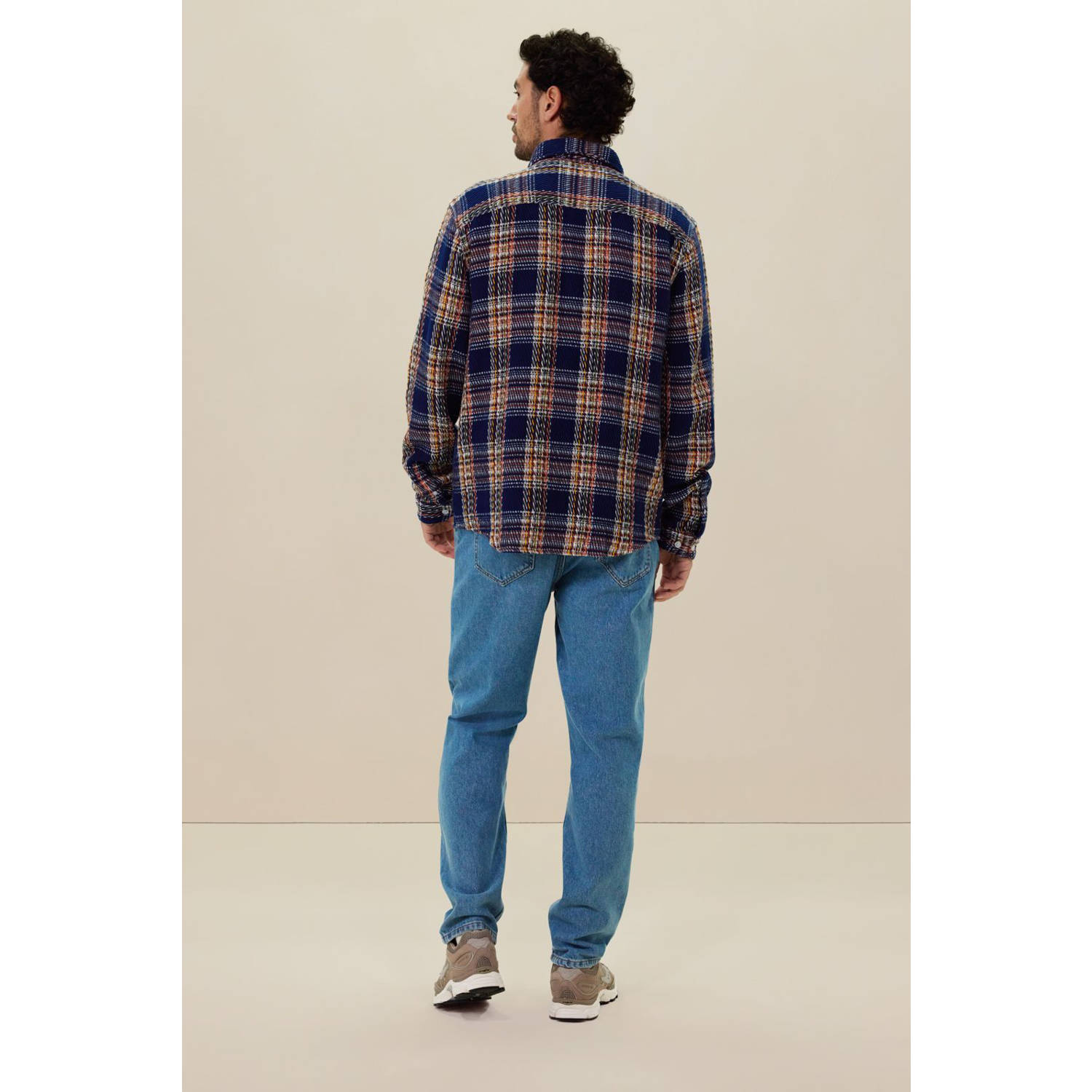 Sissy-Boy casual overhemd met textuur blauw