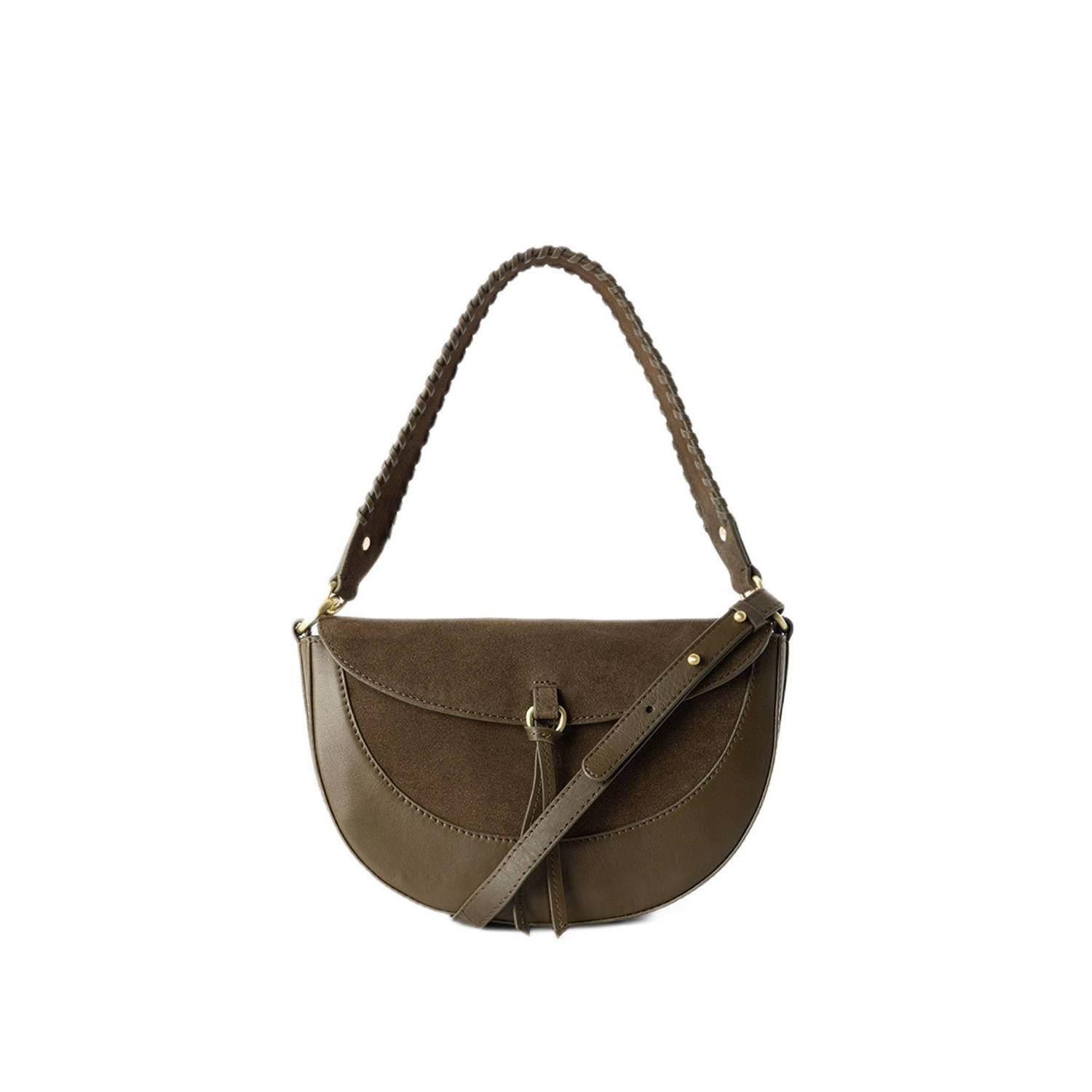 Sissy-Boy leren crossbody tas donkergroen