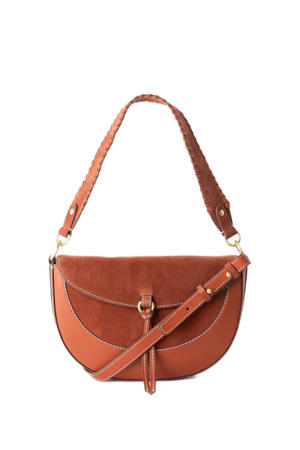  leren crossbody tas bruin