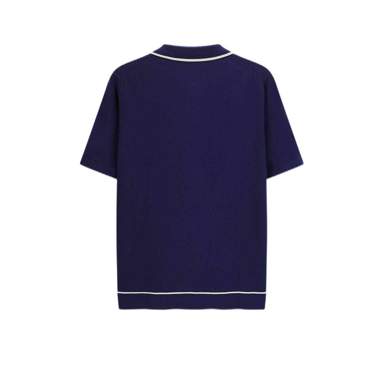 Sissy-Boy casual overhemd fijn gebreid donkerblauw