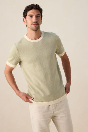 T-shirt fijn gebreid groen