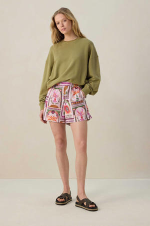 regular waist casual short lichtroze