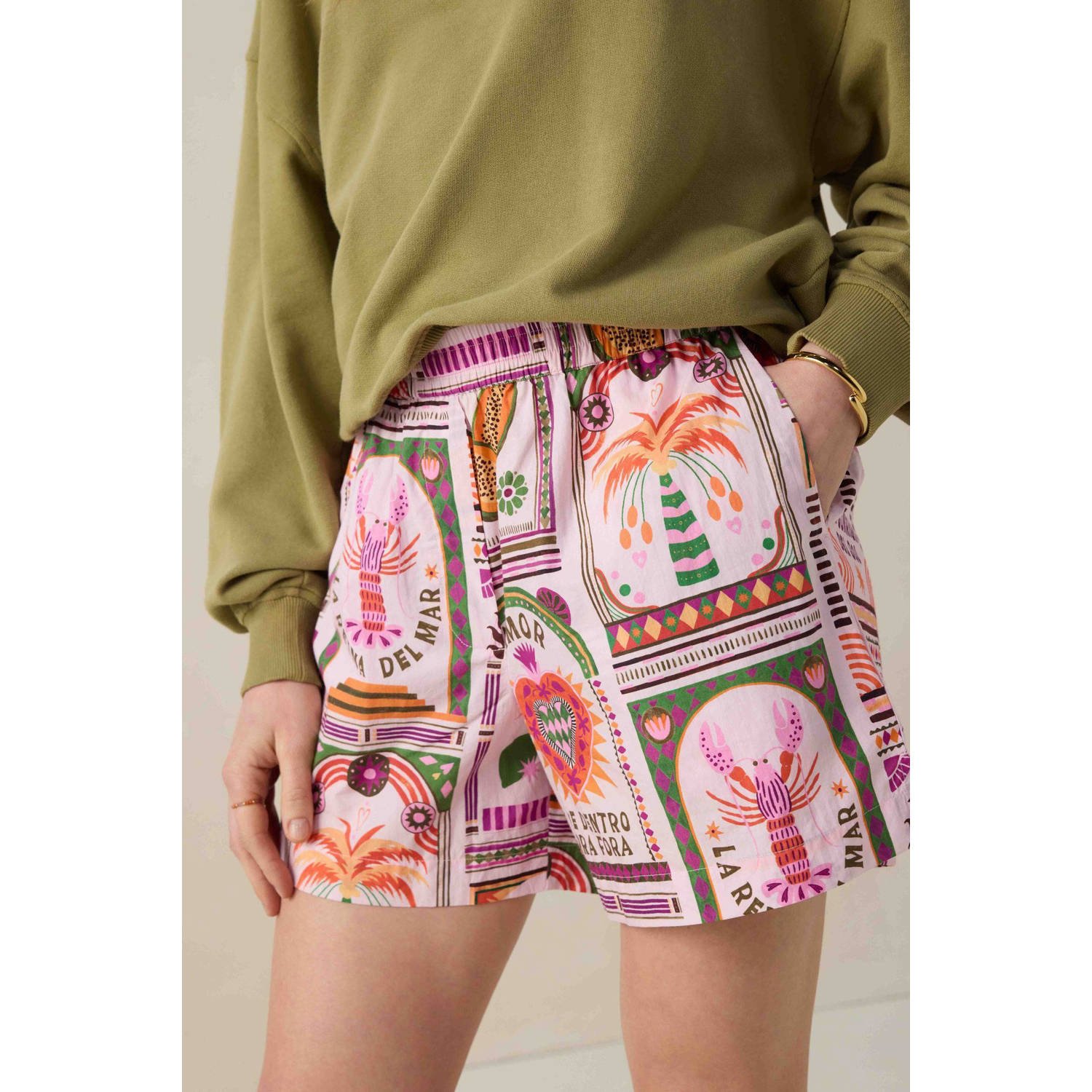 Sissy-Boy regular waist casual short lichtroze