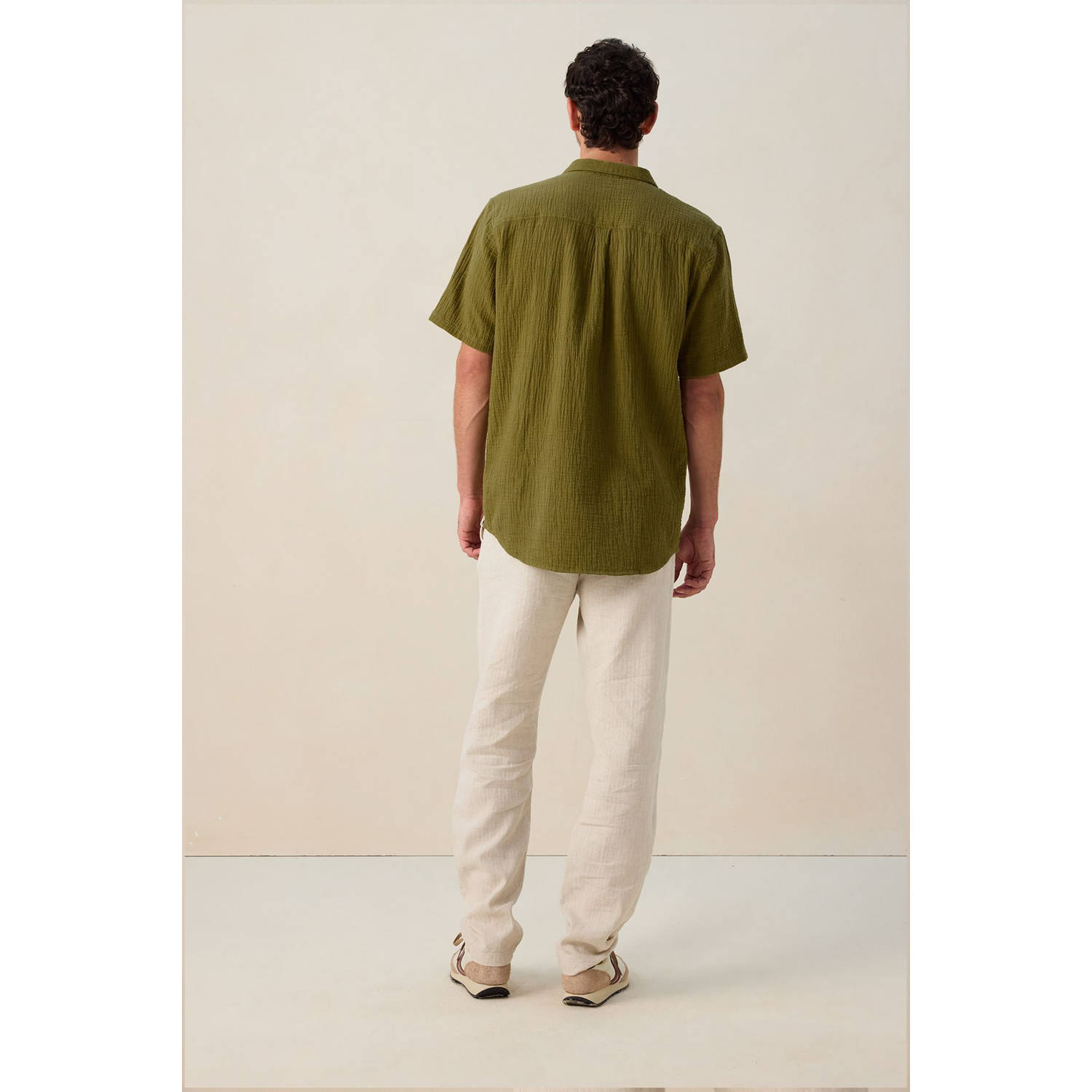Sissy-Boy casual overhemd met textuur groen