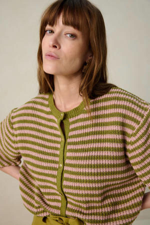 gebreid vest groen