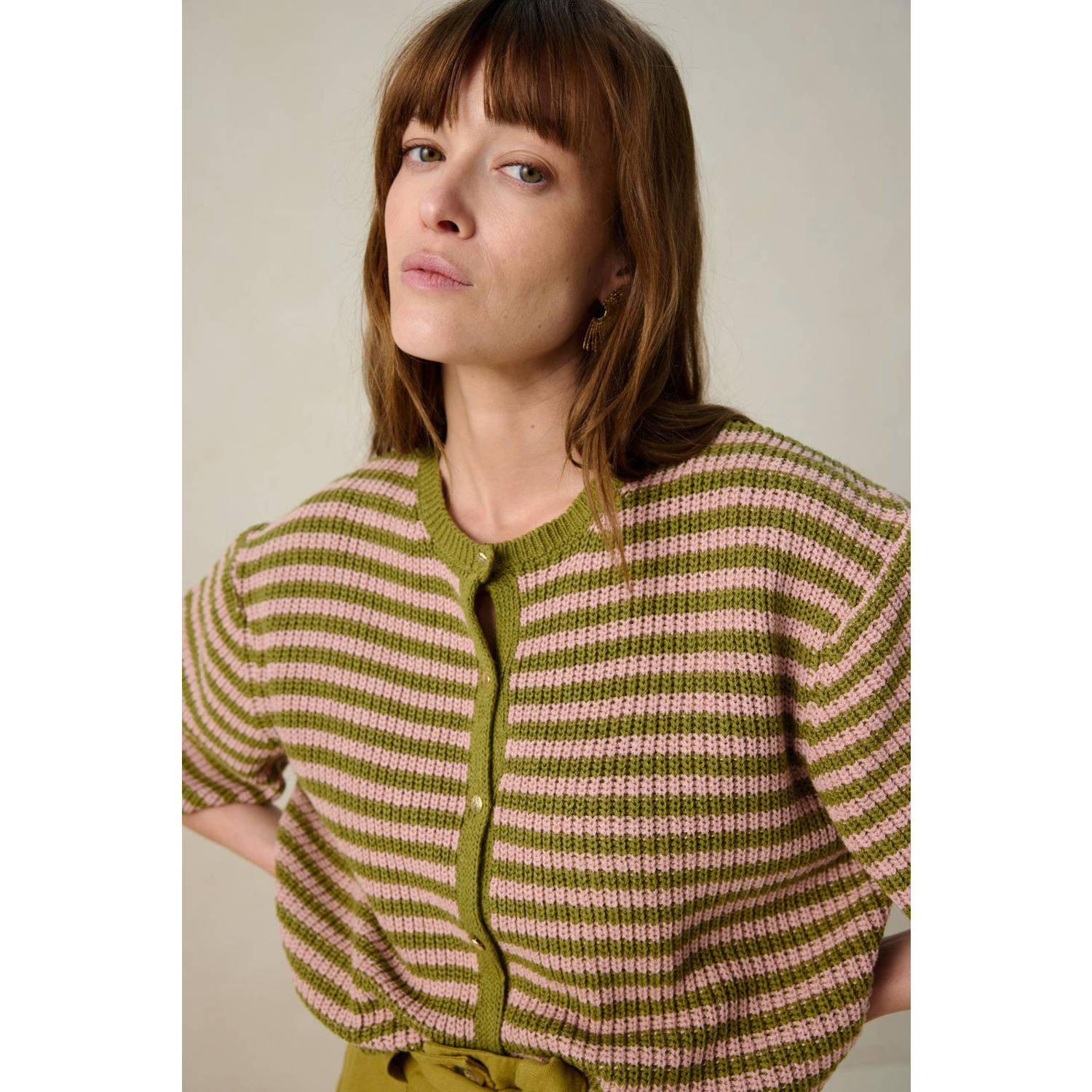 Sissy-Boy gebreid vest groen