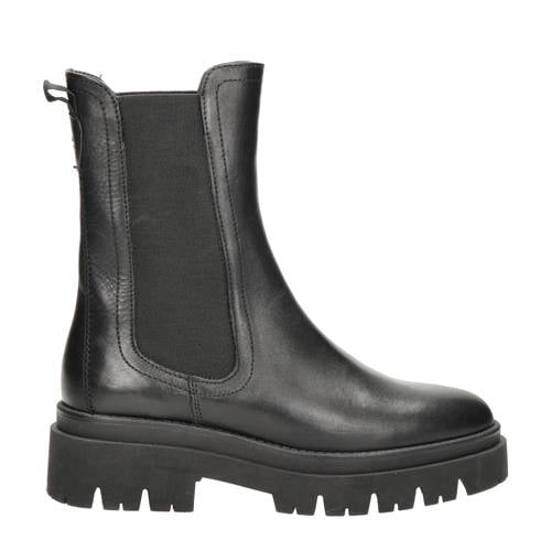 Tamaris leren chelsea boots zwart afbeelding