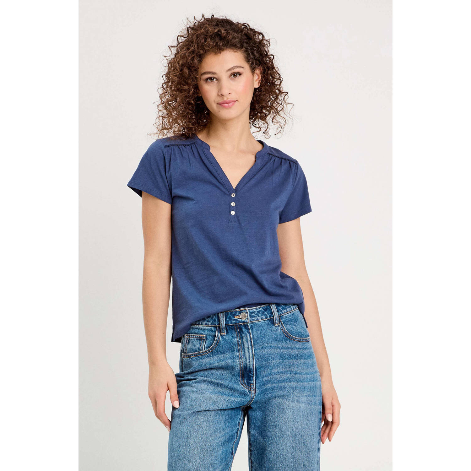 Cache top blauw