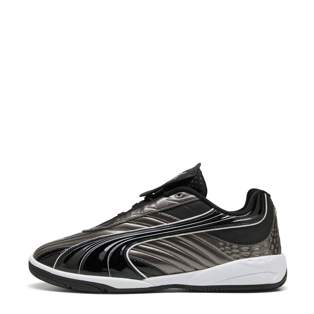 Zwart en zilverkleurige jongens en meisjes Puma V-S2 Goalgetter sneakers van imitatieleer/voering: mesh/voetbed: eva