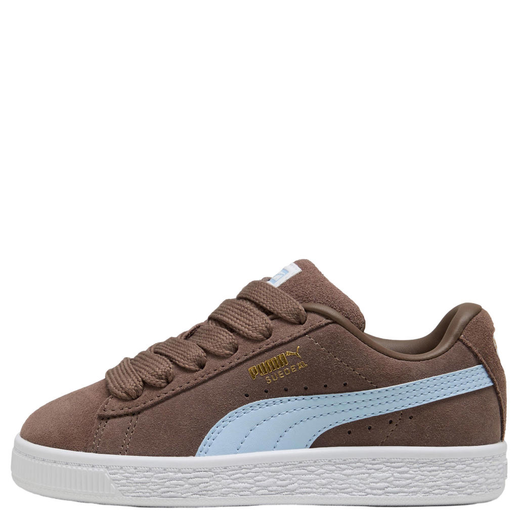Puma Suede XL suede leren sneakers XL bruin/lichtblauw