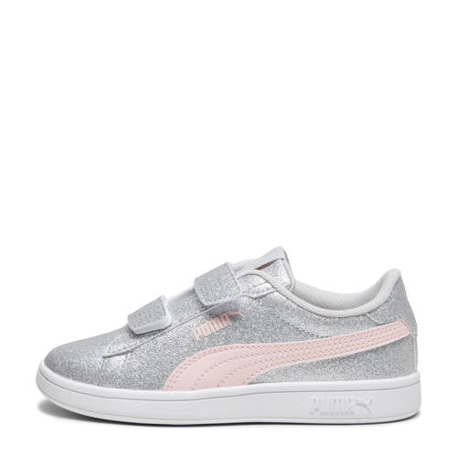 Puma Smash 3.0 Glitz Glam sneakers lichtgrijs/roze afbeelding