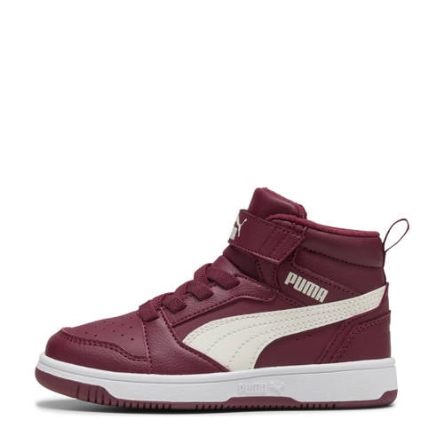 Puma Rebound V6 Mid sneakers donkerrood/wit afbeelding