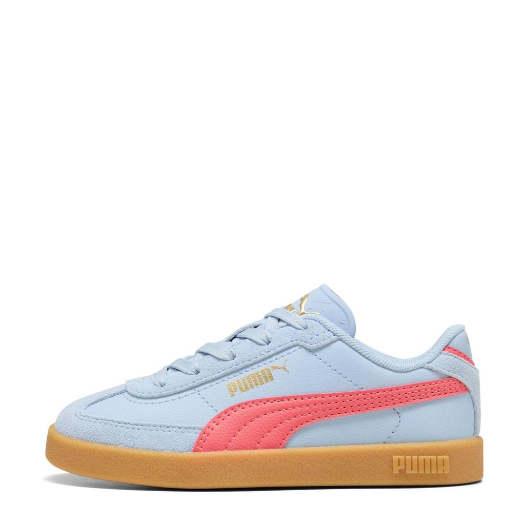 Lichtblauw en oranje jongens en meisjes Puma Club II Era sneakers van suède-leer/voering: mesh/voetbed: eva met veters