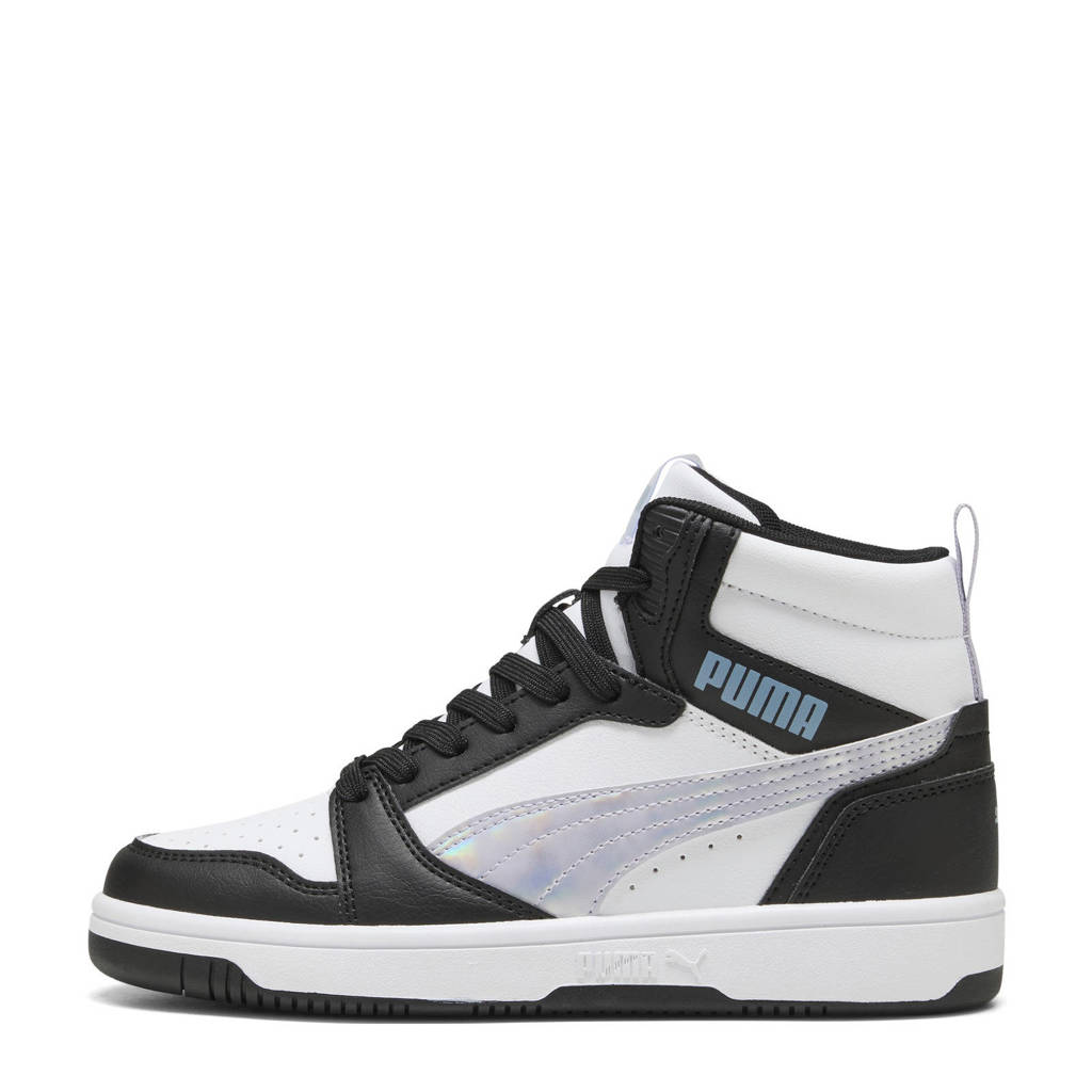 Puma Rebound V6 Mid Space Belle sneakers wit/zwart/lila wehkamp
