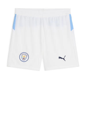 Junior Manchester City voetbalshort wit/blauw