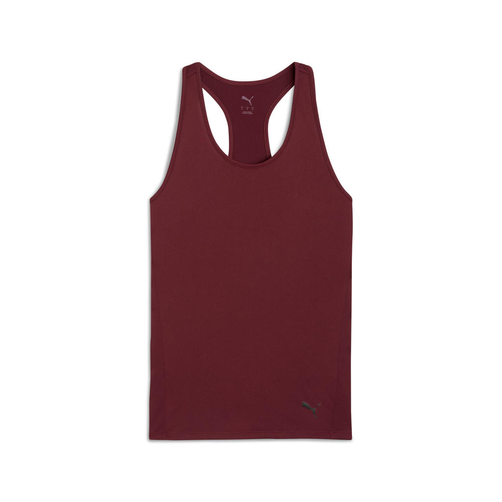 Rode dames Puma sporttop van polyester met ronde hals