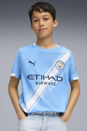 junior Manchester City voetbalshirt lichtblauw/wit