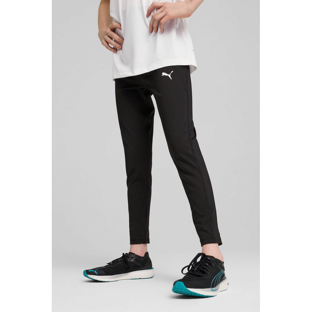 Zwarte meisjes Puma sportlegging van polyester met elastische tailleband en logo dessin