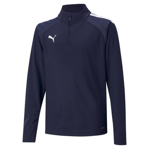 Puma junior voetbalshirt teamLIGA donkerblauw/wit afbeelding