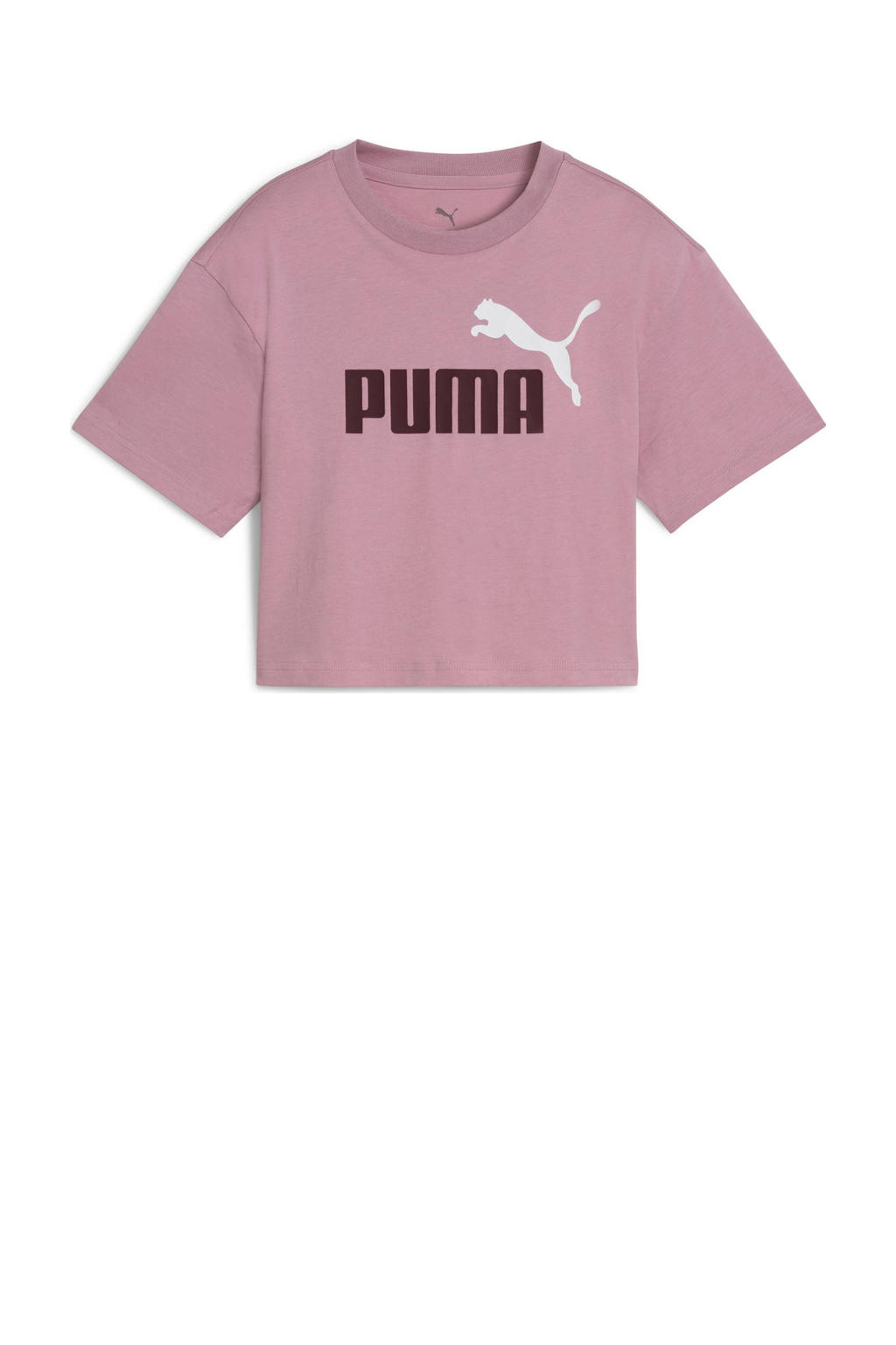 Roze meisjes Puma T-shirt van katoen met printopdruk