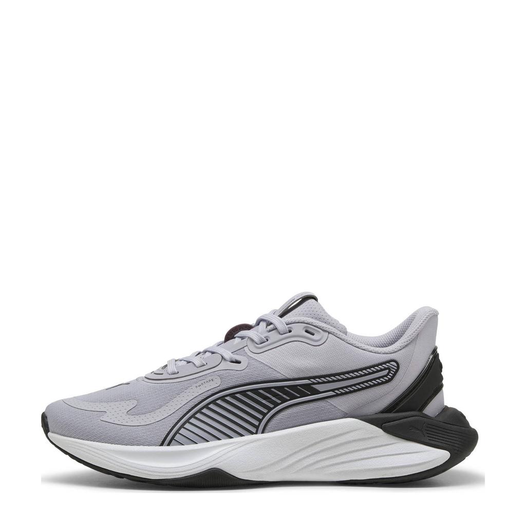 Lila en zwarte dames Puma PWR Hybrid TR fitness schoenen van mesh-pu/voering: mesh/voetbed: eva met veters