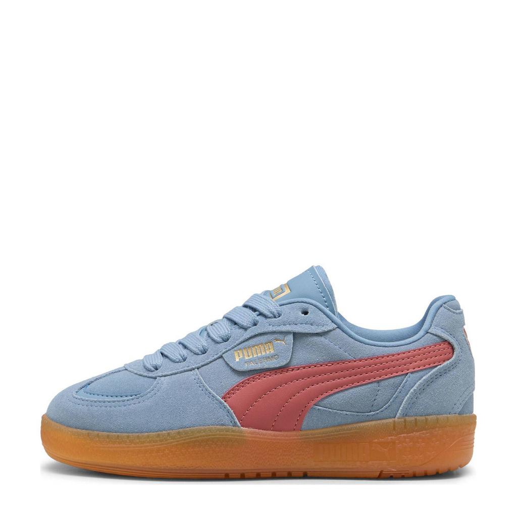 Blauw en roze dames Puma Palermo Moda Xtra Gum sneakers met veters