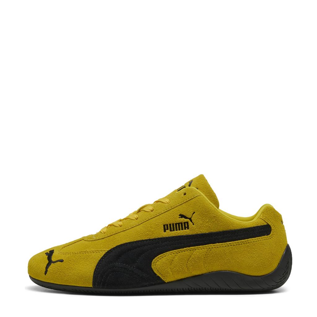 Geel en zwarte unisex Puma Speedcat OG sneakers van suède/voering: mesh/voetbed: eva met veters
