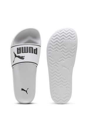 Leadcat 2.0 slippers met logo - wit/zwart