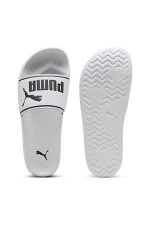 Leadcat 2.0 slippers met logo - wit/zwart