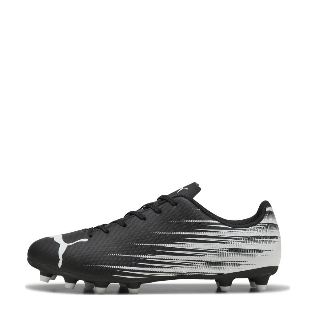 Zwart en witte heren Puma Attacanto II senior FG AG voetbalschoenen van imitatieleer/voering: mesh/voetbed: eva