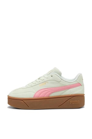 Club suede leren sneakers II Era lichtgroen/roze