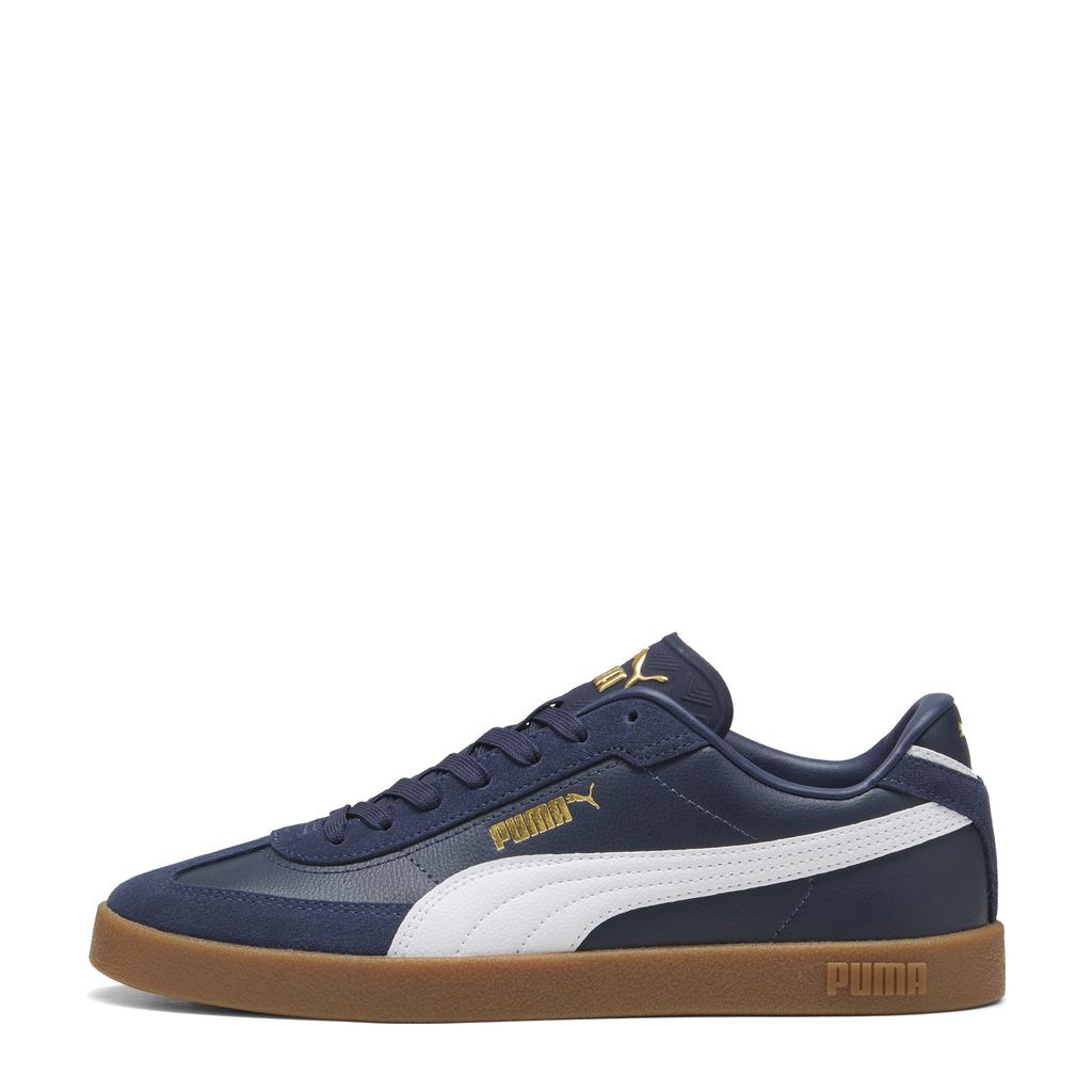 Donkerblauw en witte unisex Puma Club suede sneakers II Era met veters