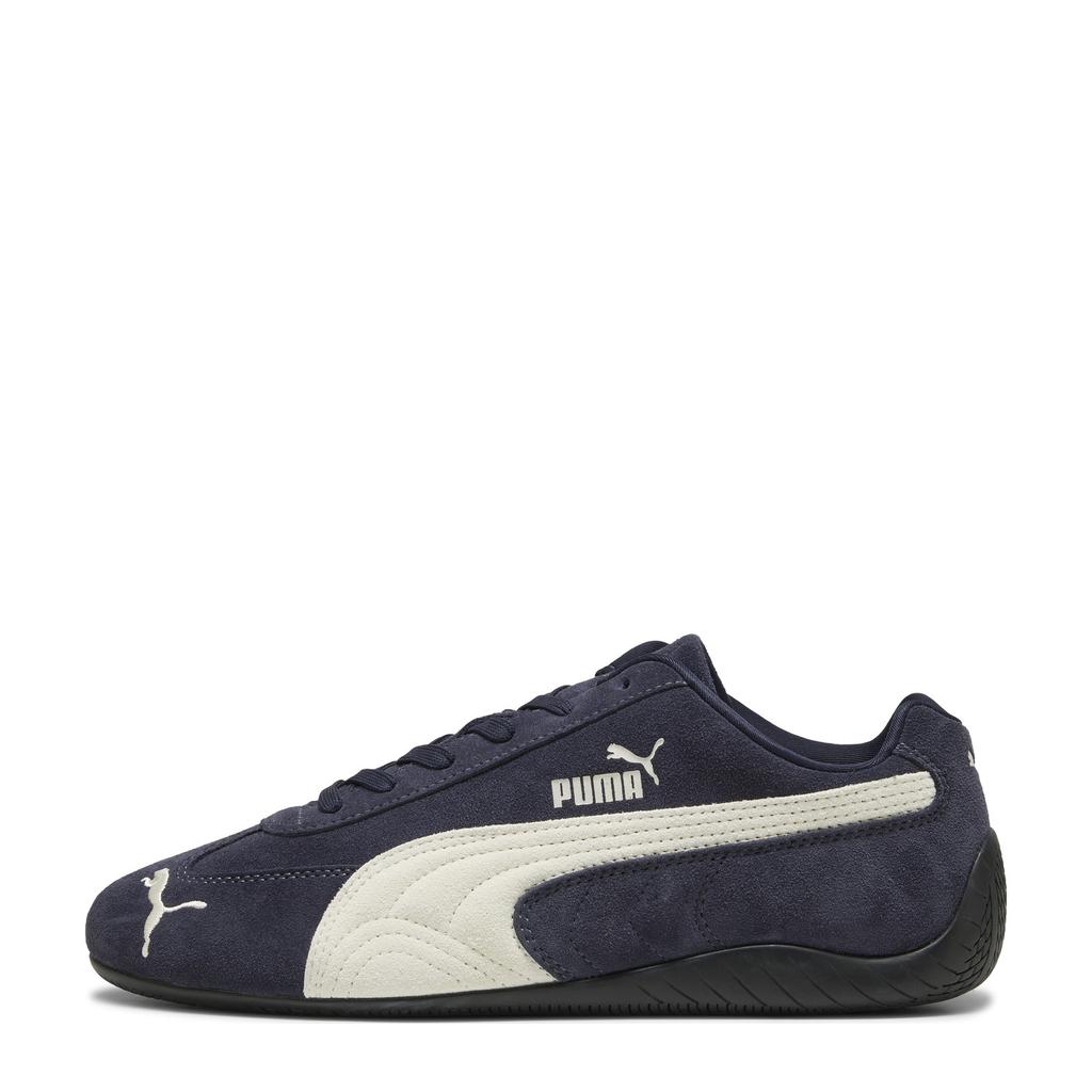 Donkerblauw en witte unisex Puma Speedcat OG sneakers met veters
