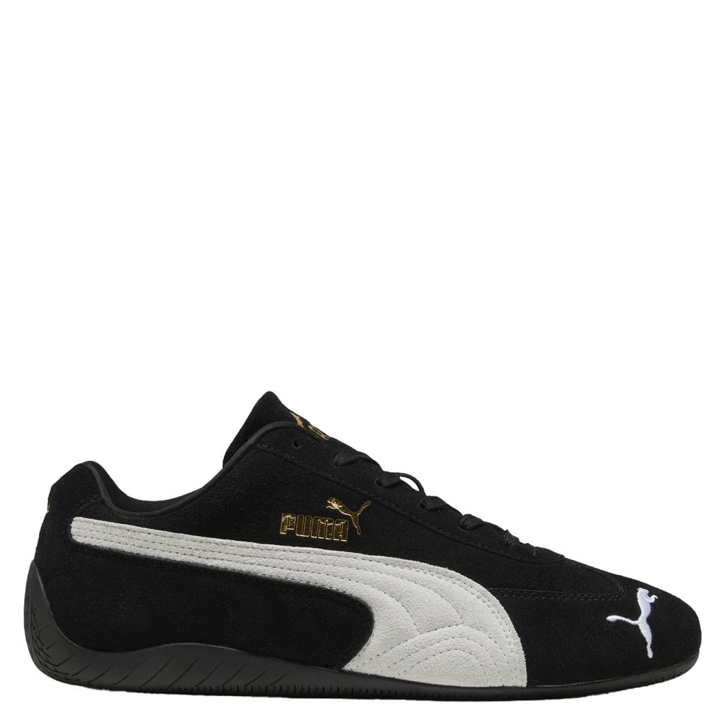 Zwart en witte unisex Puma Speedcat OG sneakers van suède/voering: mesh/voetbed: eva met veters