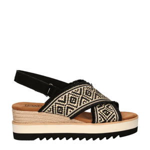 Diana Crossover  espadrilles zwart/wit