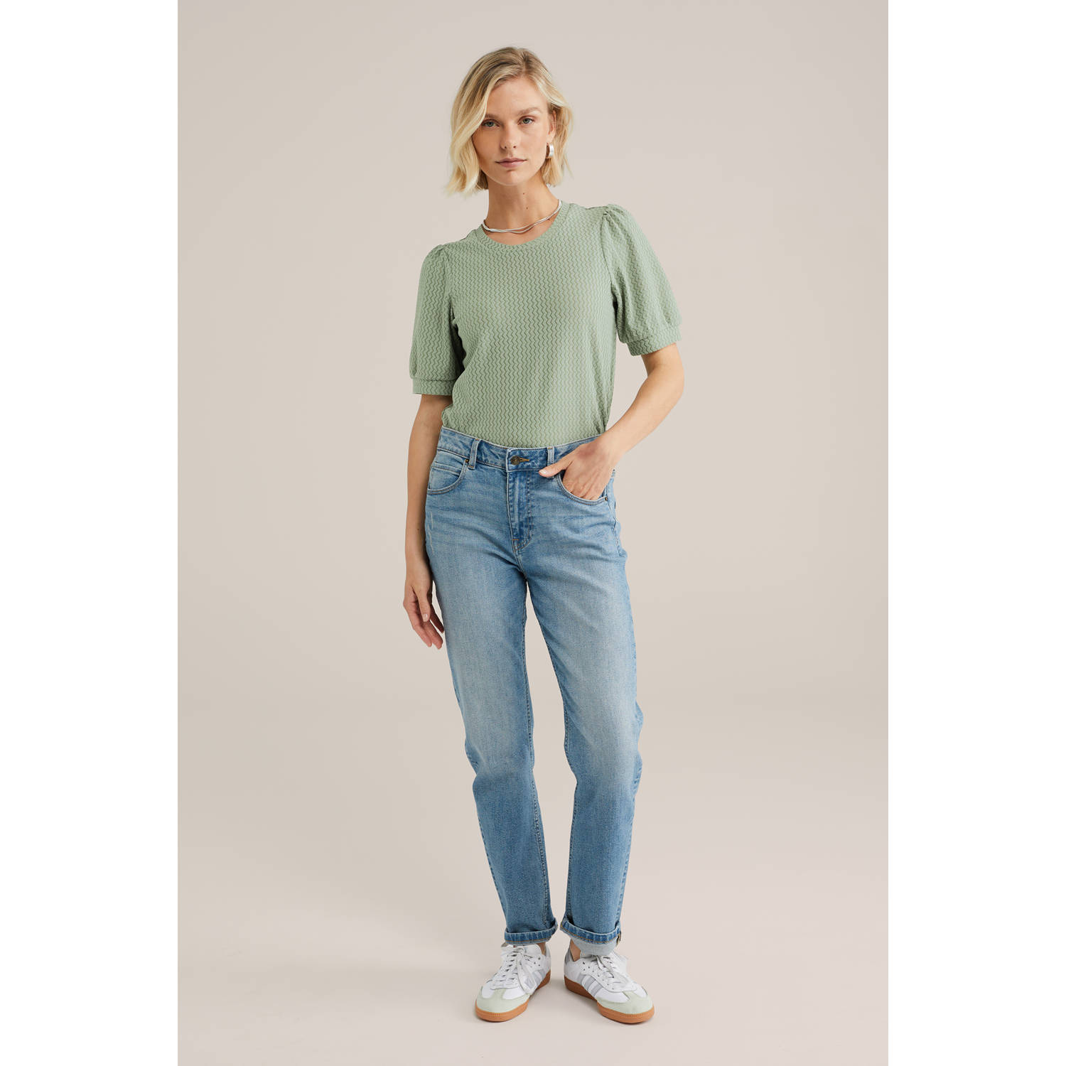 WE Fashion top lichtgroen