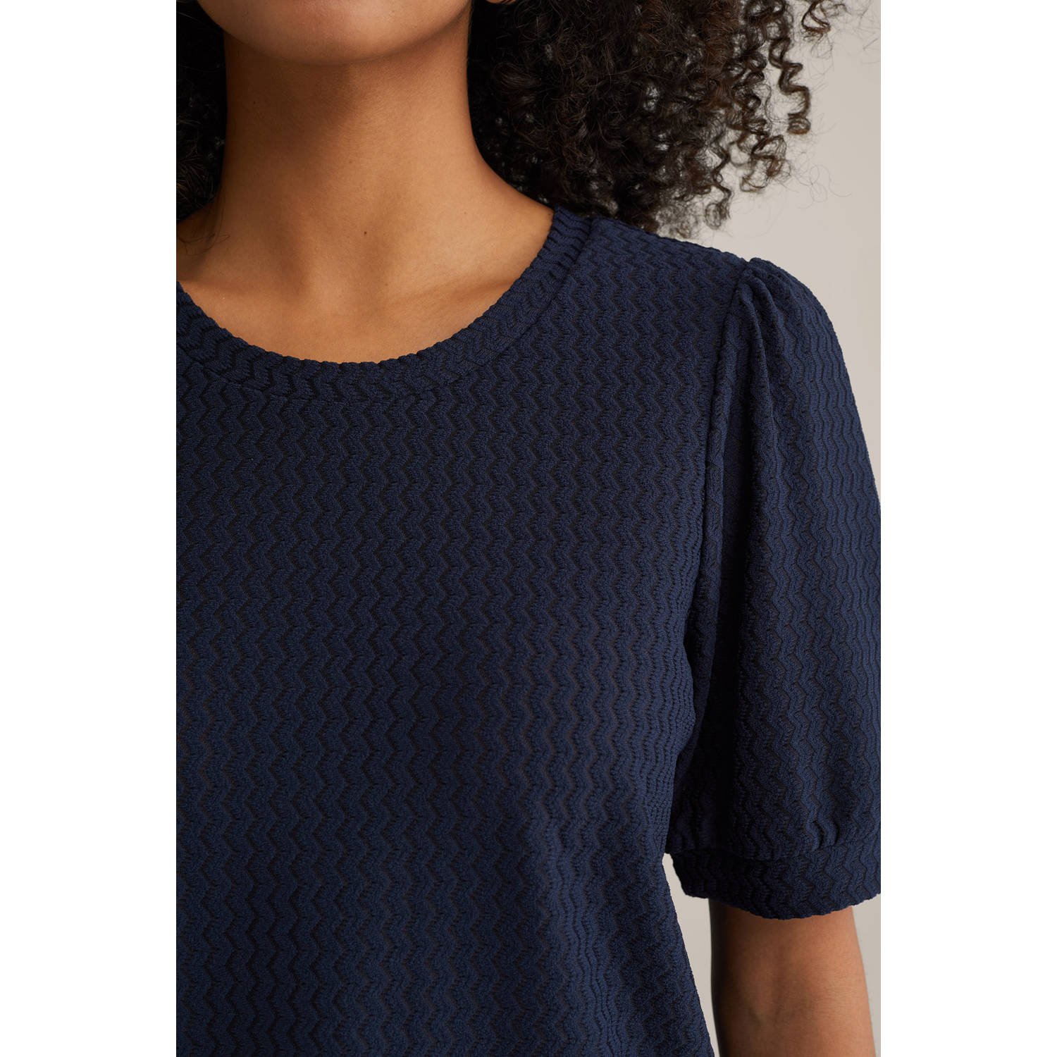 WE Fashion top donkerblauw