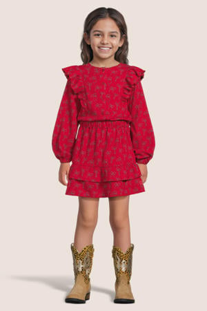midi jurk rood