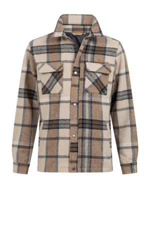 overhemd Paco bruin/beige/grijs