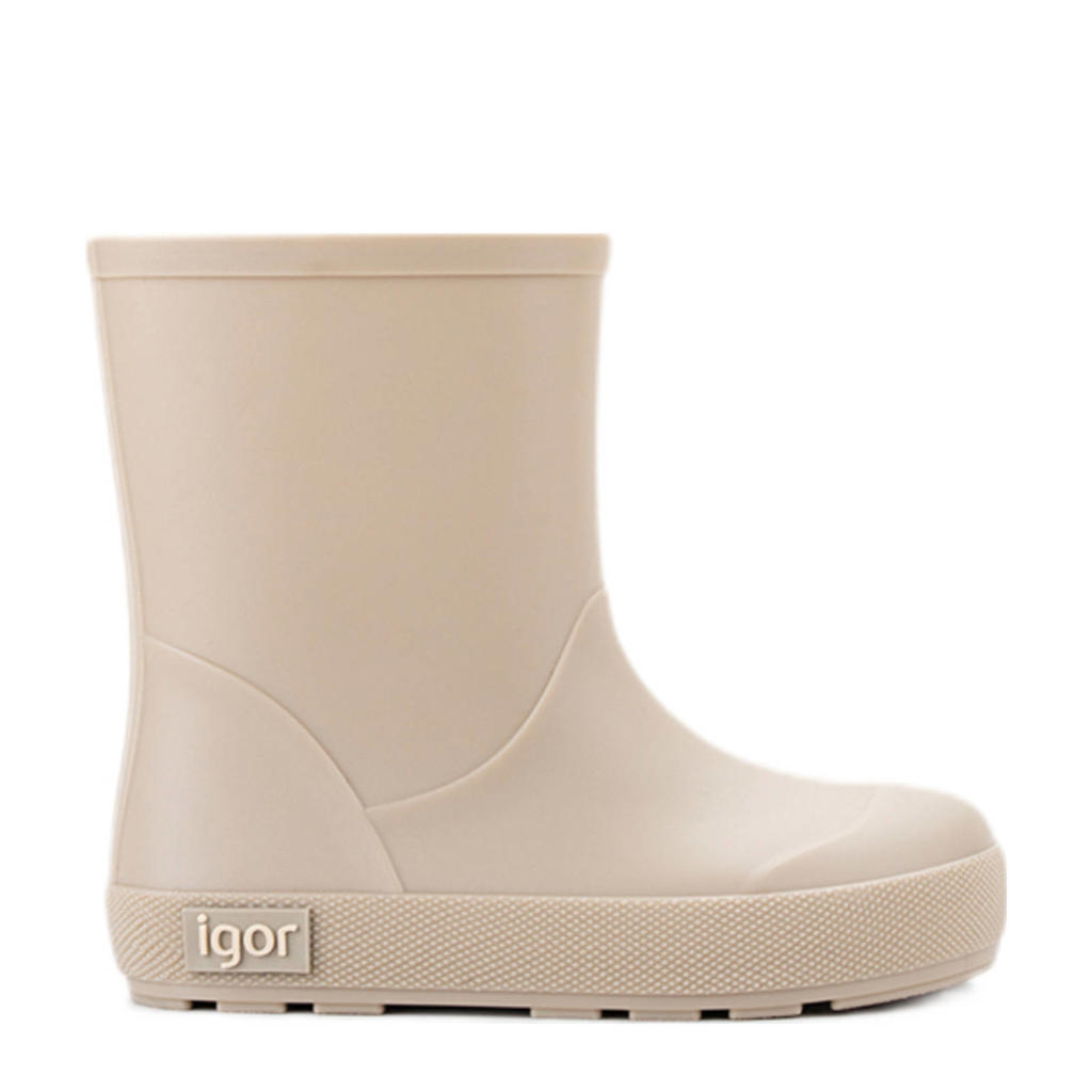 Beige meisjes Igor Yogi regenlaarzen van rubber