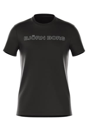 regular T-shirt zwart