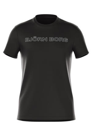 regular T-shirt zwart