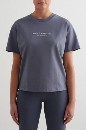 Serif Boxy sportshirt grijsblauw